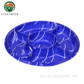 Disposable Round 5 Compartment Plastic Sushi Party Tray/Box